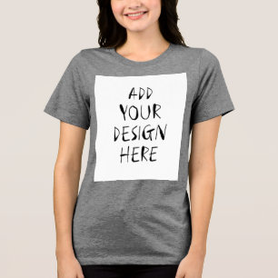 En Tri-matière T-shirt tricolore Bella+Canvas pour femmes