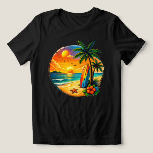 En Tri-matière T-shirt tropical pour femmes Sunset T‑Shirt