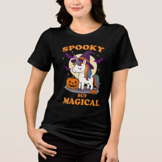En Tri-matière T-shirt Unicorne éffrayant mais magique - jolie Ha