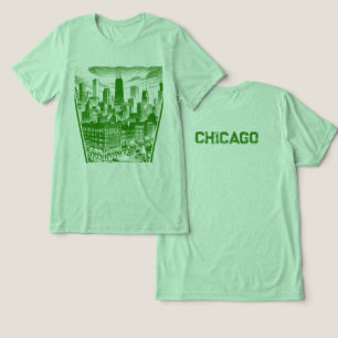 En Tri-matière T-shirt vert de Chicago