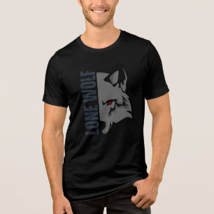 En Tri-matière T-shirt Wolf Lone - Design audacieux pour indépend