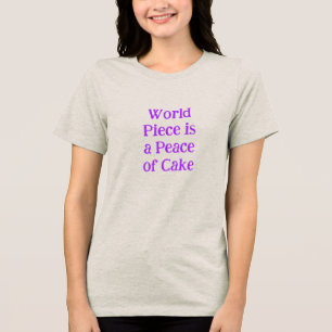 En Tri-matière T-shirt 'World Piece / Give Piece'