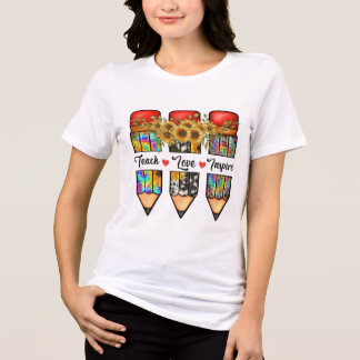 En Tri-matière Teeach Love Inspire T-shirt enseignant | Stylo tou