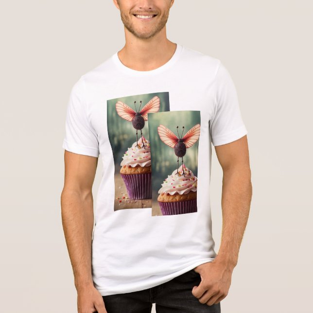 En Tri-matière un mignon t-shirt cupcake (Recto)