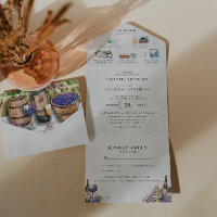 Faire invitation de mariage vignoble vinicole tout