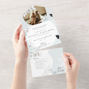 En Un Songbirds Magnolias   Invitation de mariage tout e