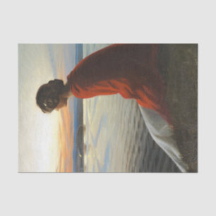 En ung Kvinde Betragter et Sankthansbål Tissue Paper