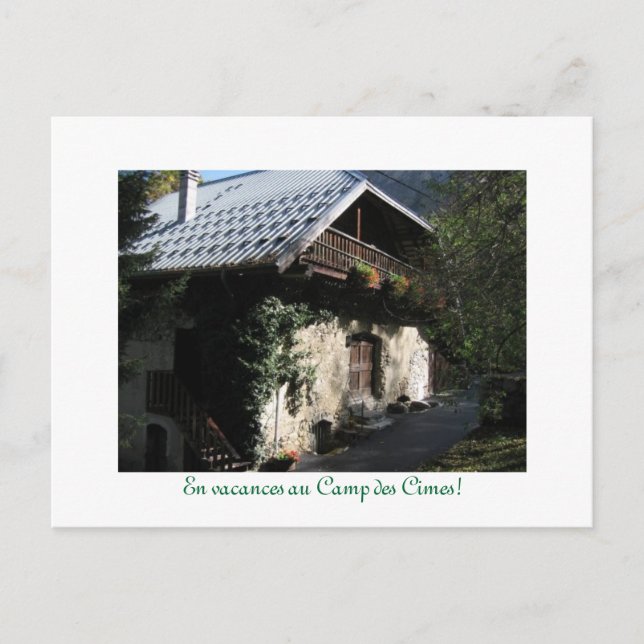 En vacances au Camp des Cimes! Postcard (Front)