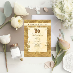 En Vélin Invitations du 50e anniversaire du jubilé d'or