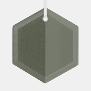 En Verre Ornement à deux tons de mousse vert Hex personnali