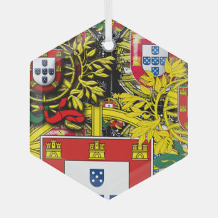 En Verre ornement d'art populaire portugais