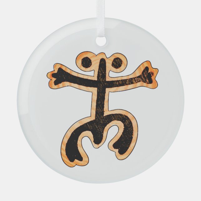 En Verre Ornement de Coqui Taino (Recto)