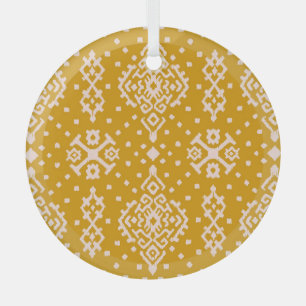 En Verre Ornement folklorique Ikat - texture ethnique.