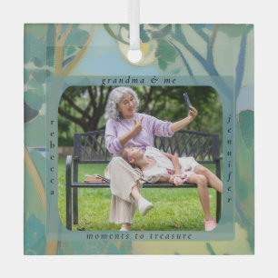 En Verre Ornement personnalisé Grand-mère et moi avec photo