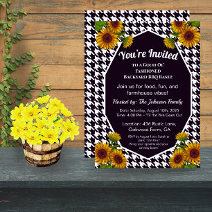 en vichy BBQ Invitation Farmhouse Jardin Party
