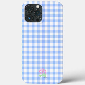 en vichy bleu coque iphone