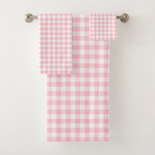 En vichy chèques de taille moyenne rose et blanche
