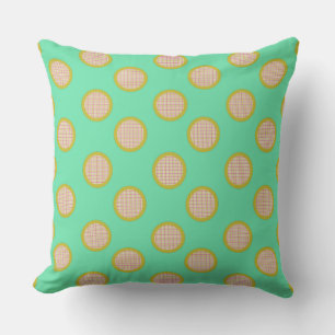 en vichy points, Coussin extérieur vert