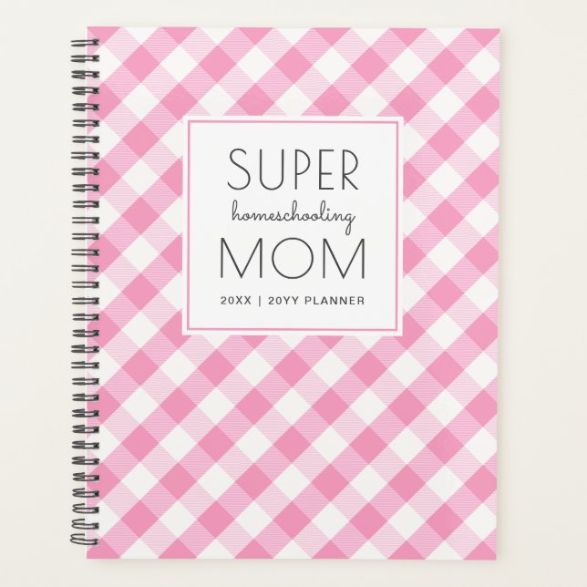 en vichy rose et blanc Super Homeschool Maman (Devant)