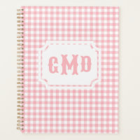 En vichy rose preppy | Monogramme