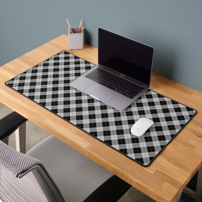 en vichy Style Black Grey À damiers Pique-nique Pl (Bureau 2)
