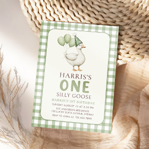 en vichy Une Oie Silly 1er Invitation Anniversaire