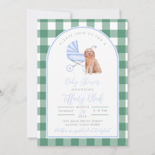 en vichy Vérifier Invitation Baby shower chien chi