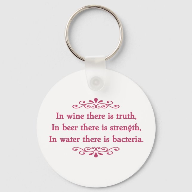 En Vino Veritas -cf Keychain (Front)