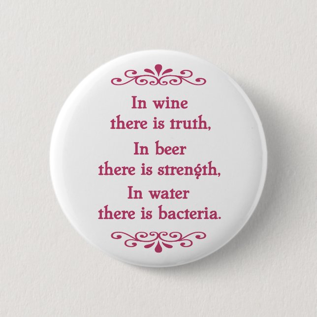 En Vino Veritas -cf-L 2 Inch Round Button (Front)