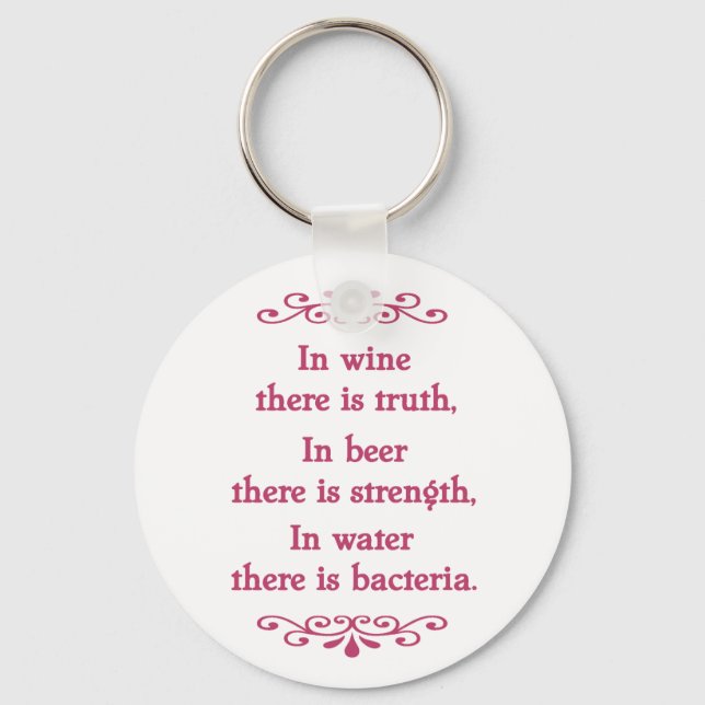 En Vino Veritas -cf-L Keychain (Front)
