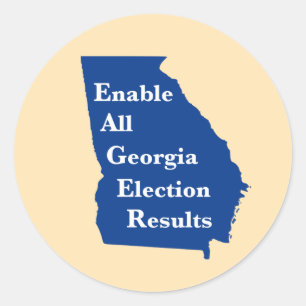 Enable All Georgia Election Results Classic Round Sticker