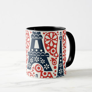 Enamel Paris Folk Floral Combo Mug