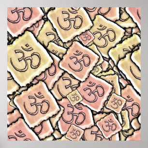 Enamel Tile Om (Aum) Poster