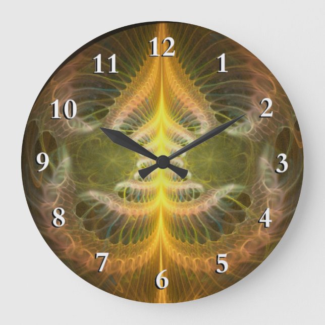 Enameled Brass Tray Large Clock (Front)