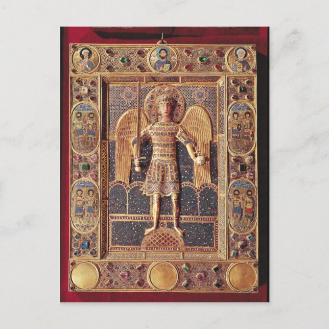 Enamelled plaque depicting the Archangel Michael Postcard (Front)