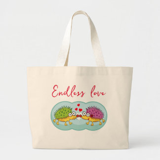 Enamorados de los erizos de Lindos. Erizo, erizo Large Tote Bag