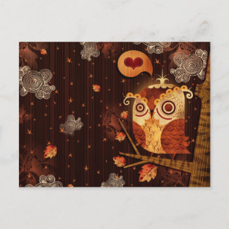 Enamoured Owl Postcard