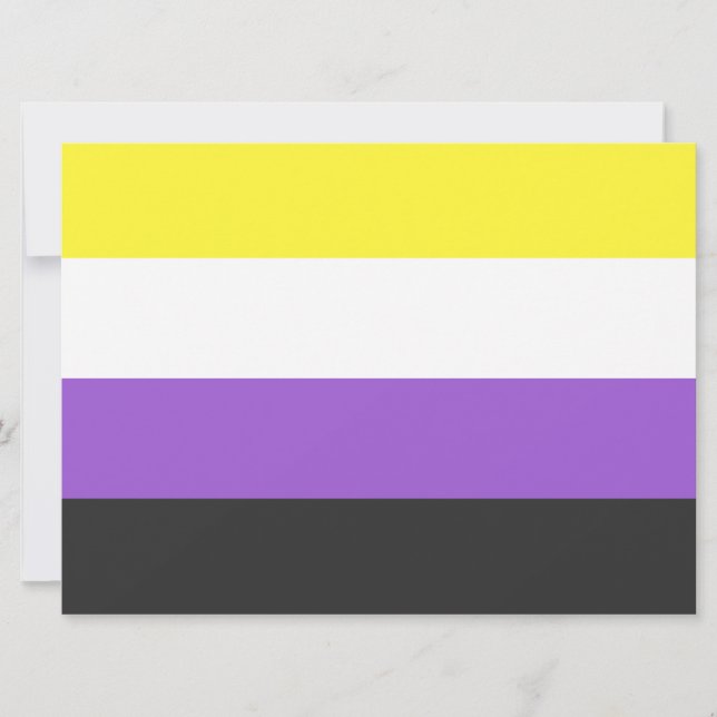 Enby (Non-binary Pride) Flag Card (Front)