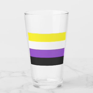 Enby (Non-binary Pride) Flag Glass