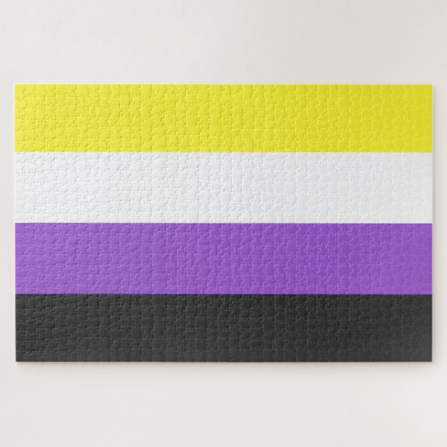 Enby (Non-binary Pride) Flag Jigsaw Puzzle (Horizontal)