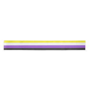 Enby (Non-binary Pride) Flag Satin Ribbon
