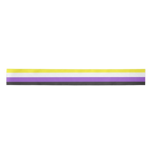 Enby (Non-binary Pride) Flag Satin Ribbon (Front)