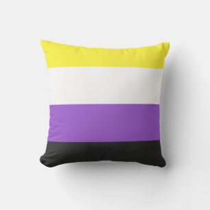Enby (Non-binary Pride) Flag Throw Pillow