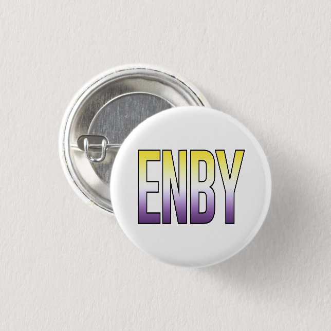 ENBY - Nonbinary 1 Inch Round Button (Front & Back)