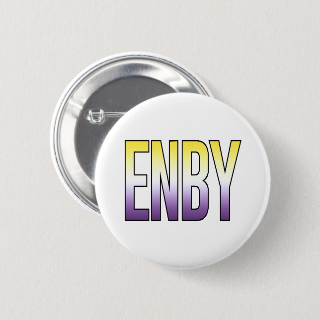 ENBY - Nonbinary 2 Inch Round Button (Front & Back)