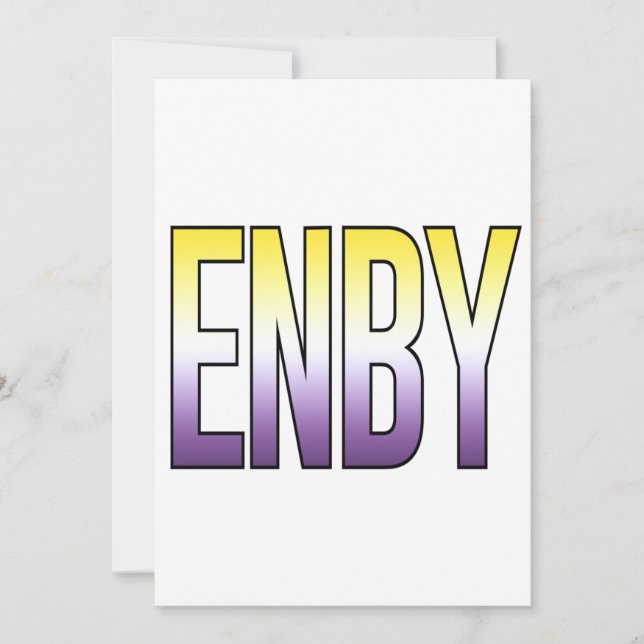 ENBY - Nonbinary Holiday Card (Front)