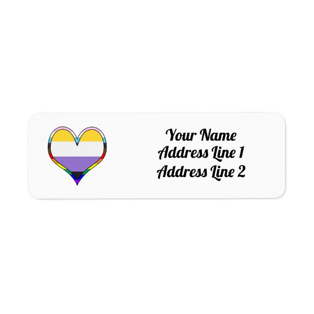 Enby Pride Heart Label (Front)