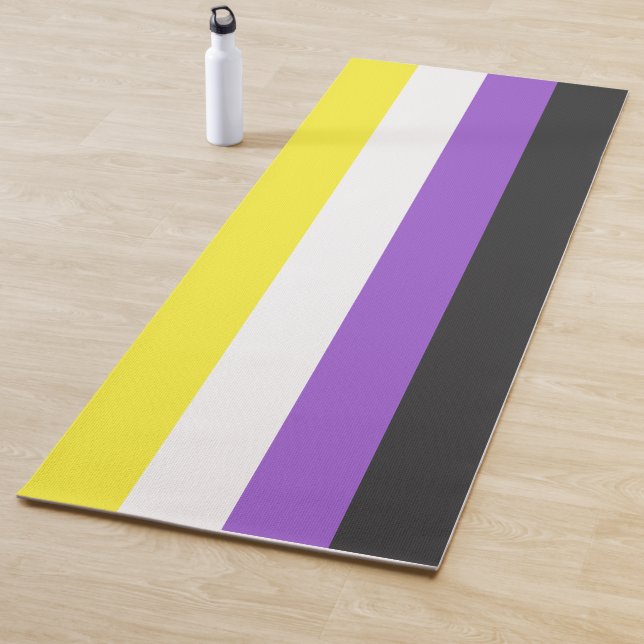 Enby Pride (Nonbinary Flag) Yoga Mat (In Situ)