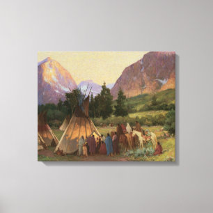 Encampment Montana 1902 Wrapped Canvas