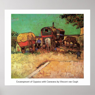 Encampment of Gypsies with Caravans Poster